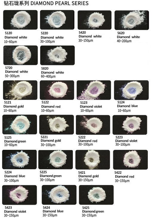 Diamond Pearl Series colour card 1